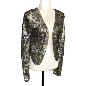 Mango metallic sequin cardigan/blazer